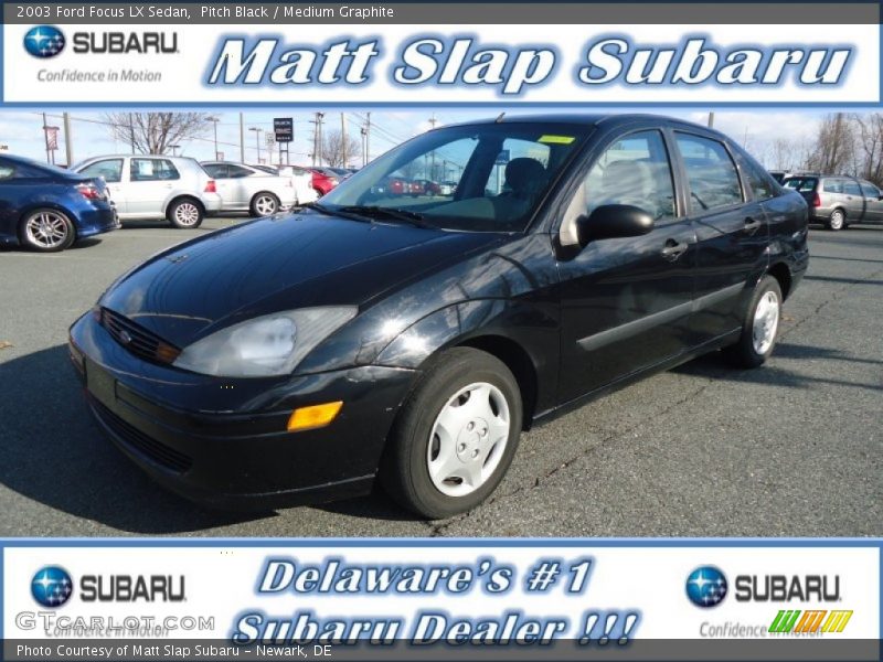 Pitch Black / Medium Graphite 2003 Ford Focus LX Sedan