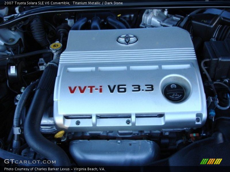 Titanium Metallic / Dark Stone 2007 Toyota Solara SLE V6 Convertible