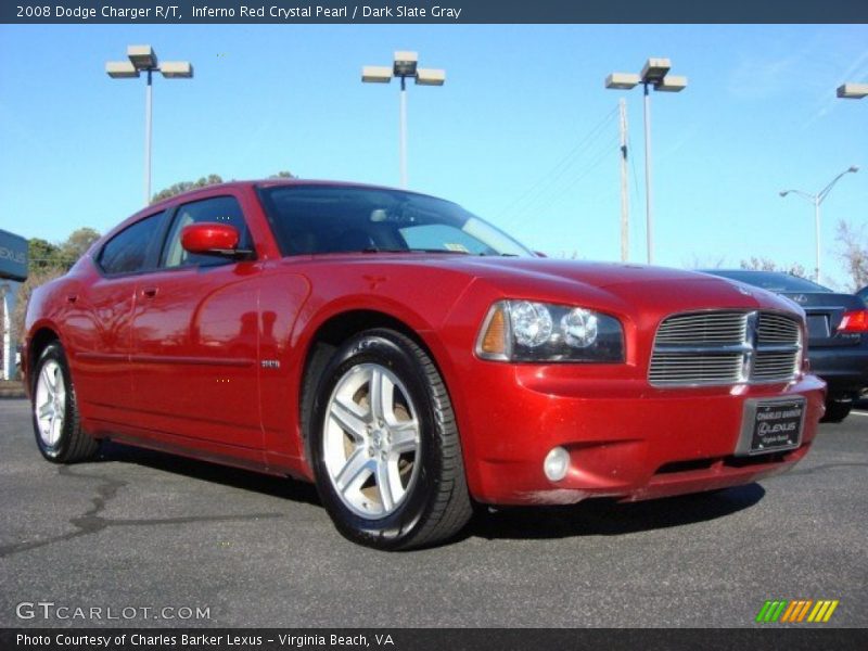 Inferno Red Crystal Pearl / Dark Slate Gray 2008 Dodge Charger R/T