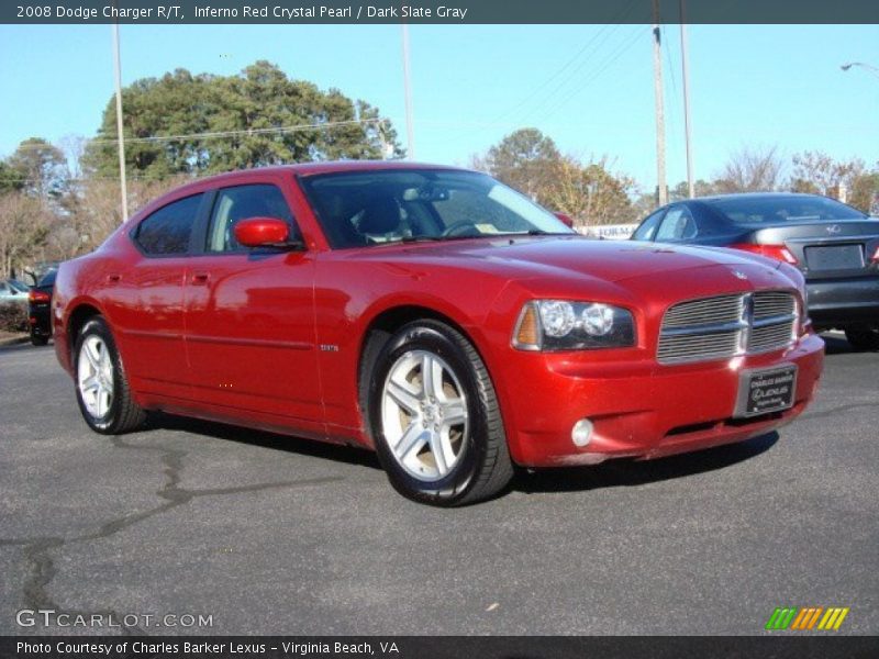Inferno Red Crystal Pearl / Dark Slate Gray 2008 Dodge Charger R/T