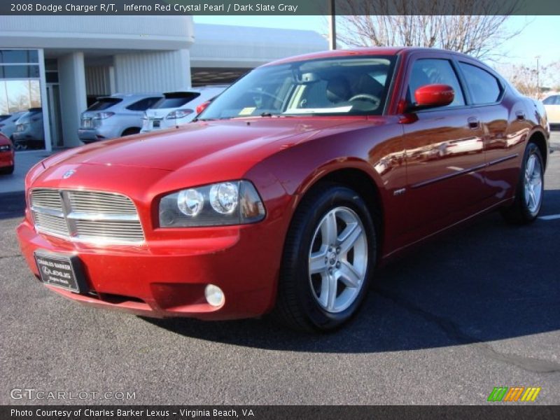 Inferno Red Crystal Pearl / Dark Slate Gray 2008 Dodge Charger R/T