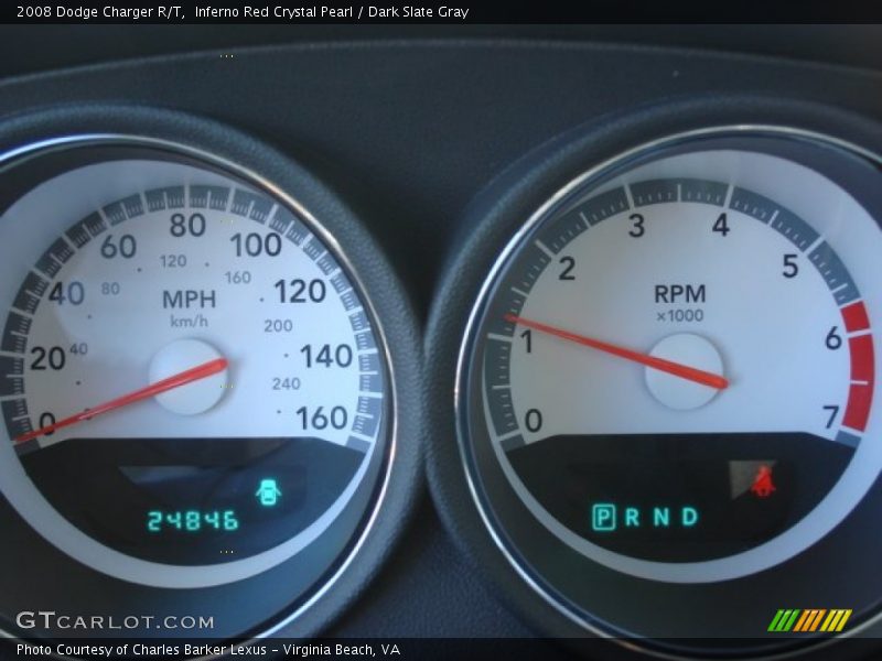 Inferno Red Crystal Pearl / Dark Slate Gray 2008 Dodge Charger R/T