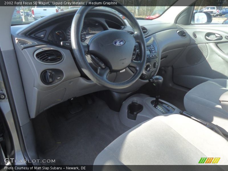 Liquid Grey Metallic / Medium Graphite 2002 Ford Focus SE Wagon