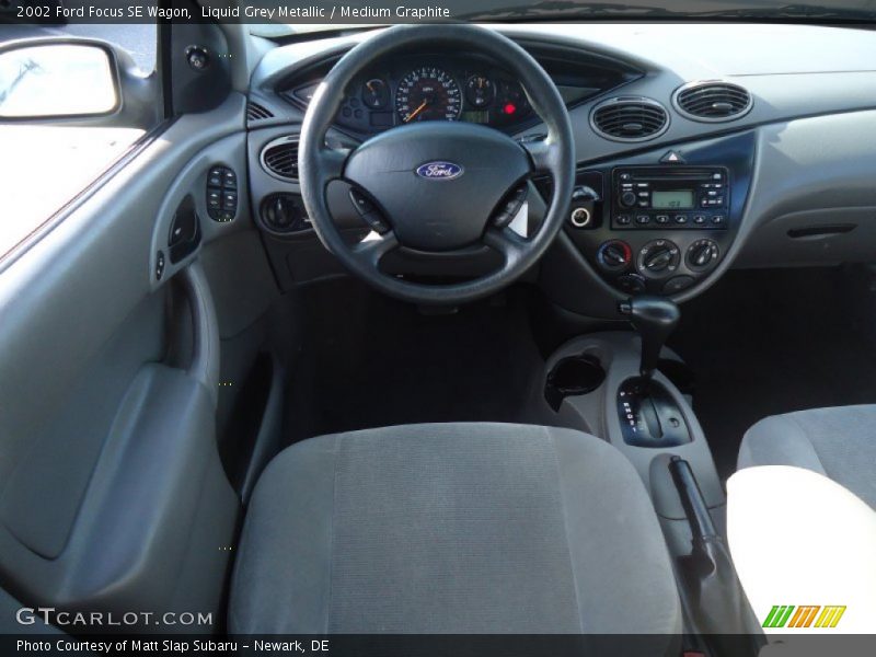 Liquid Grey Metallic / Medium Graphite 2002 Ford Focus SE Wagon