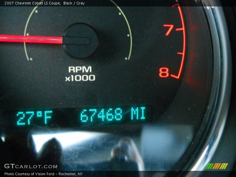 Black / Gray 2007 Chevrolet Cobalt LS Coupe