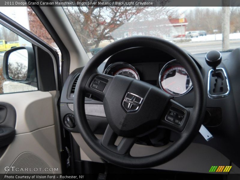 Bright Silver Metallic / Black/Light Graystone 2011 Dodge Grand Caravan Mainstreet