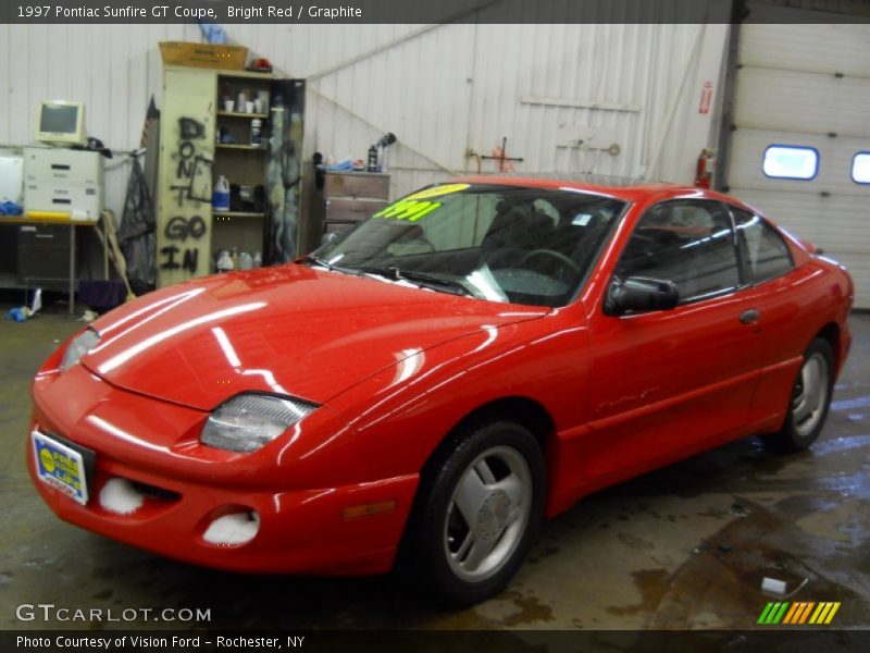 Bright Red / Graphite 1997 Pontiac Sunfire GT Coupe