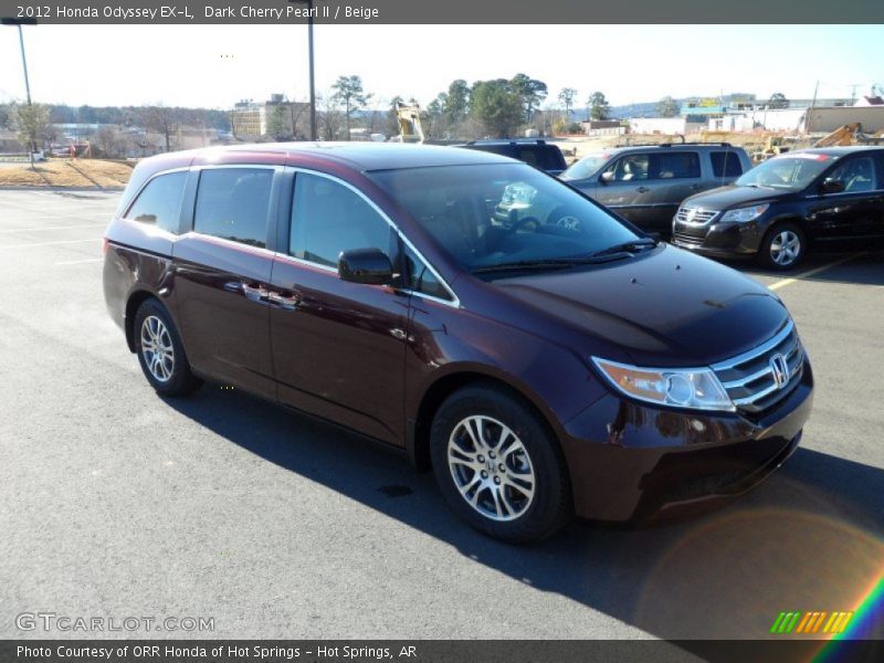 Dark Cherry Pearl II / Beige 2012 Honda Odyssey EX-L