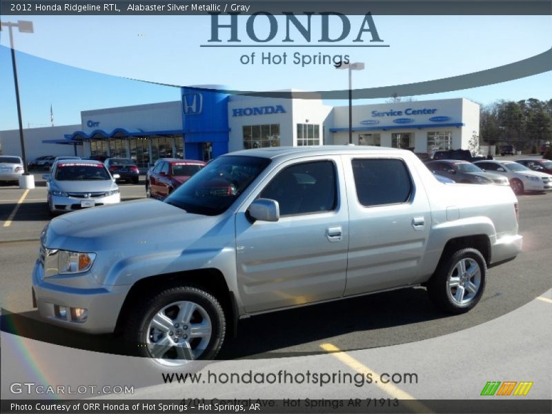 Alabaster Silver Metallic / Gray 2012 Honda Ridgeline RTL