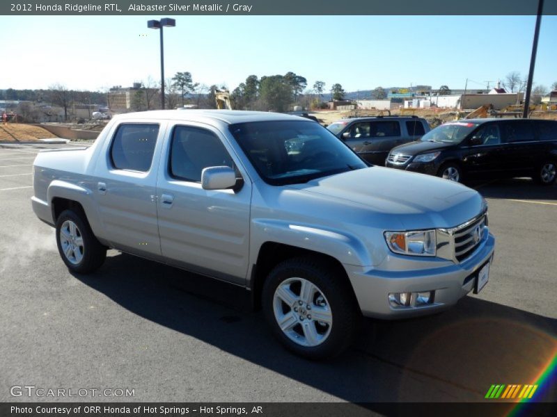Alabaster Silver Metallic / Gray 2012 Honda Ridgeline RTL