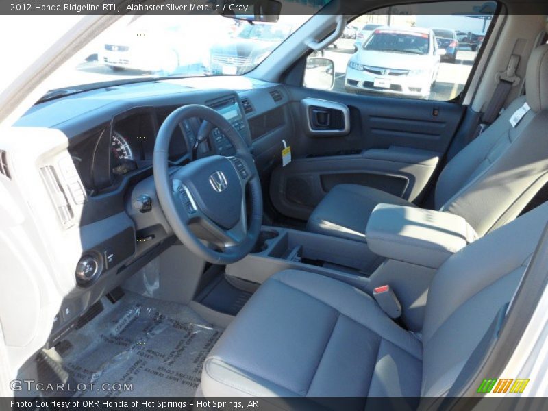 Alabaster Silver Metallic / Gray 2012 Honda Ridgeline RTL