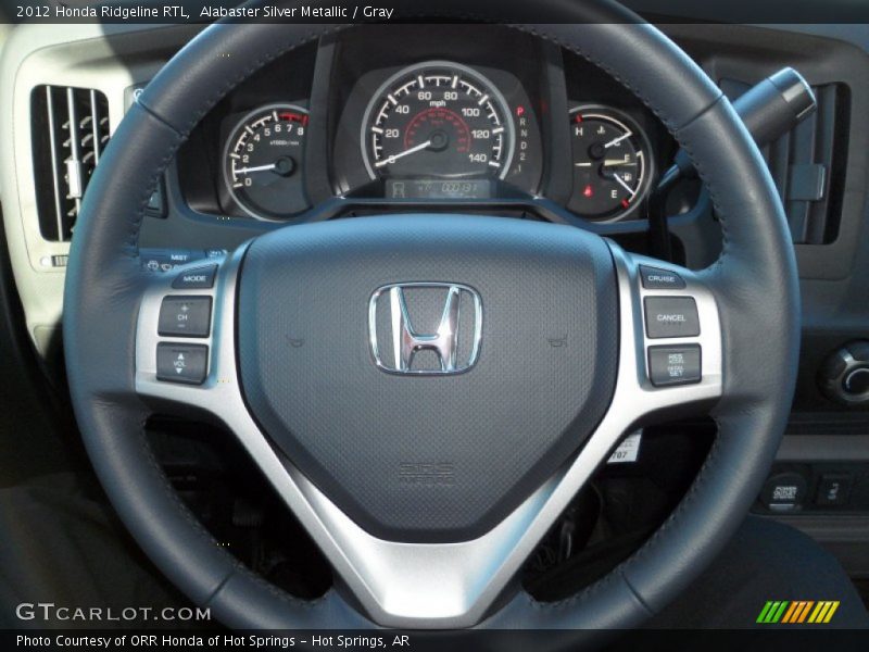 Alabaster Silver Metallic / Gray 2012 Honda Ridgeline RTL