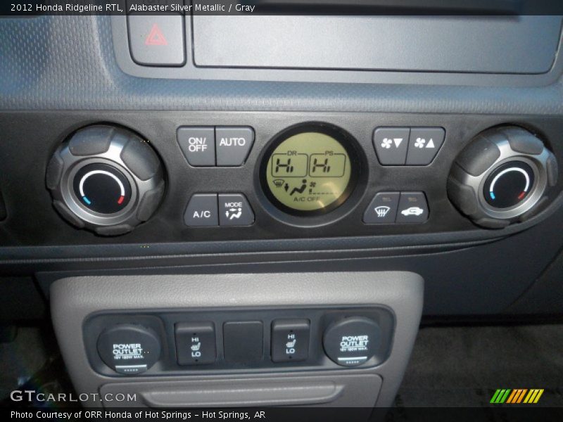 Alabaster Silver Metallic / Gray 2012 Honda Ridgeline RTL