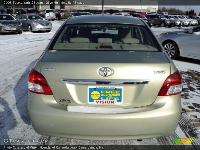 Olive Mist Metallic / Bisque 2008 Toyota Yaris S Sedan