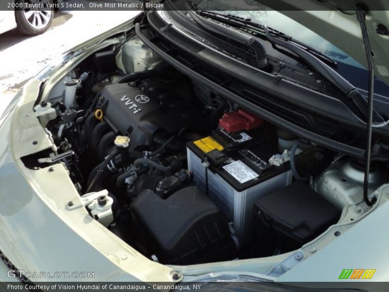 Olive Mist Metallic / Bisque 2008 Toyota Yaris S Sedan