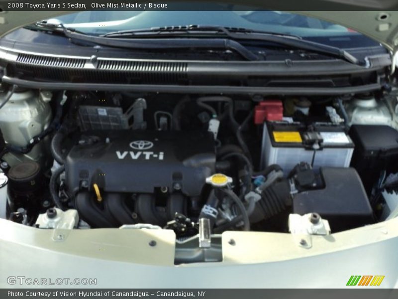 Olive Mist Metallic / Bisque 2008 Toyota Yaris S Sedan