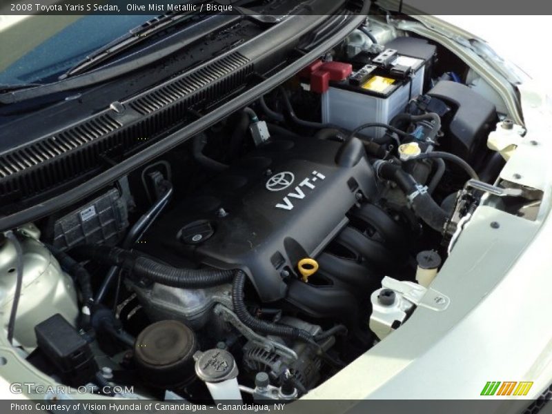 Olive Mist Metallic / Bisque 2008 Toyota Yaris S Sedan