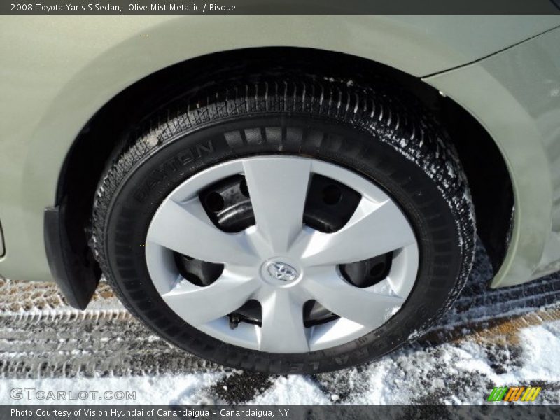 Olive Mist Metallic / Bisque 2008 Toyota Yaris S Sedan