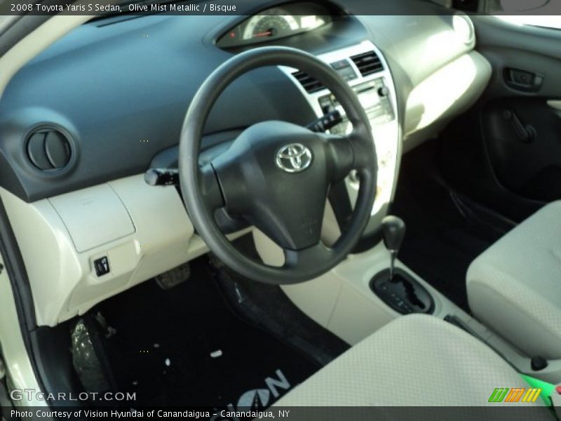 Olive Mist Metallic / Bisque 2008 Toyota Yaris S Sedan