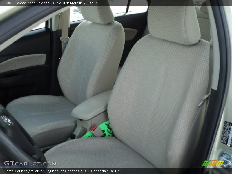 Olive Mist Metallic / Bisque 2008 Toyota Yaris S Sedan