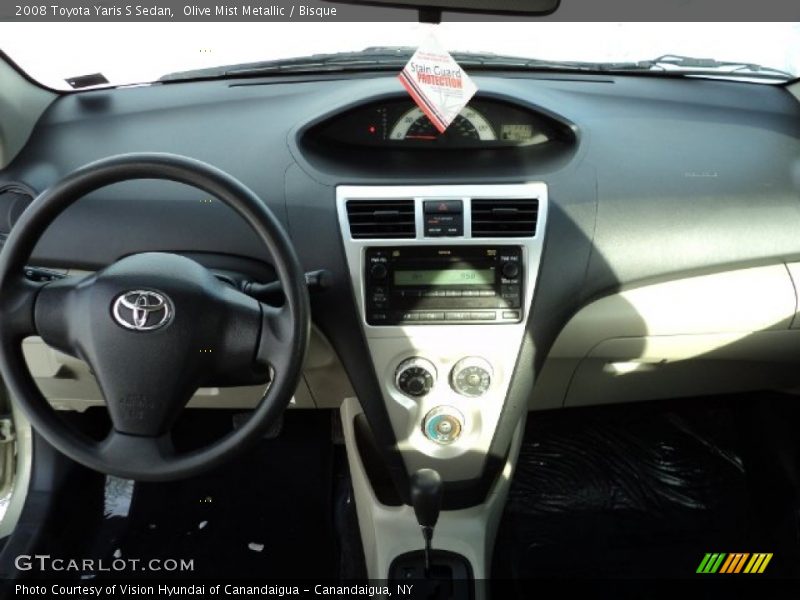 Olive Mist Metallic / Bisque 2008 Toyota Yaris S Sedan