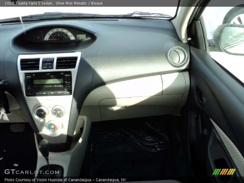 Olive Mist Metallic / Bisque 2008 Toyota Yaris S Sedan