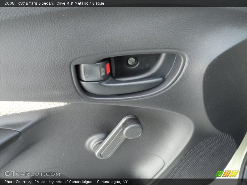 Olive Mist Metallic / Bisque 2008 Toyota Yaris S Sedan