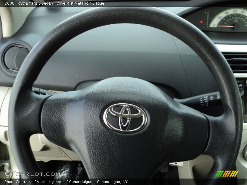 Olive Mist Metallic / Bisque 2008 Toyota Yaris S Sedan