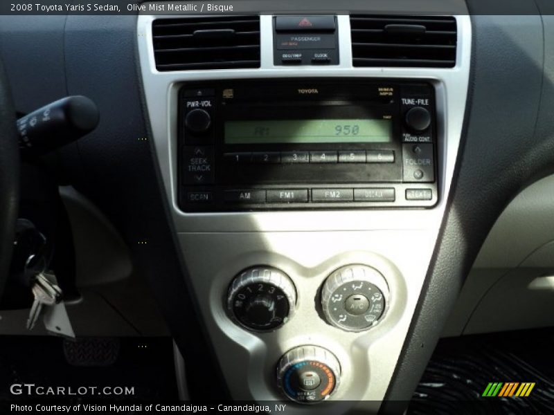 Olive Mist Metallic / Bisque 2008 Toyota Yaris S Sedan
