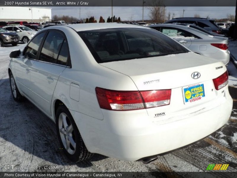 Arctic White / Gray 2007 Hyundai Sonata SE V6