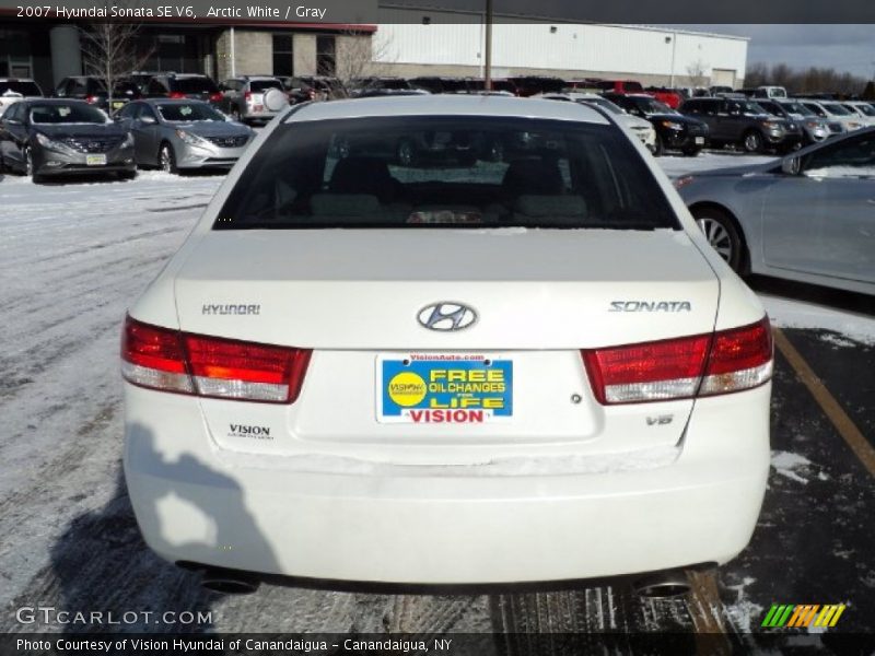Arctic White / Gray 2007 Hyundai Sonata SE V6