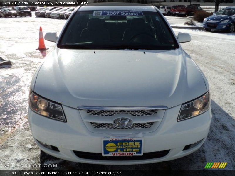 Arctic White / Gray 2007 Hyundai Sonata SE V6