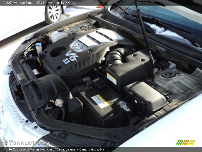 Arctic White / Gray 2007 Hyundai Sonata SE V6