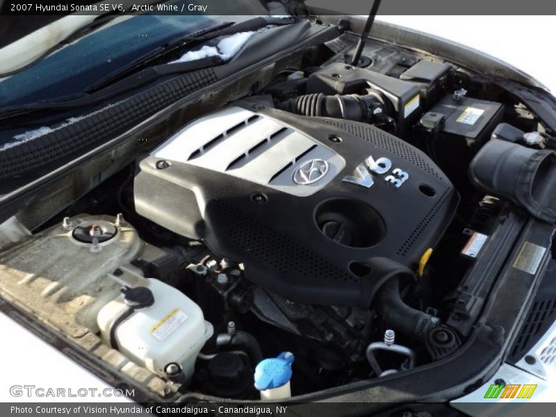 Arctic White / Gray 2007 Hyundai Sonata SE V6