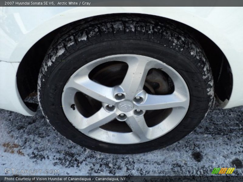 Arctic White / Gray 2007 Hyundai Sonata SE V6