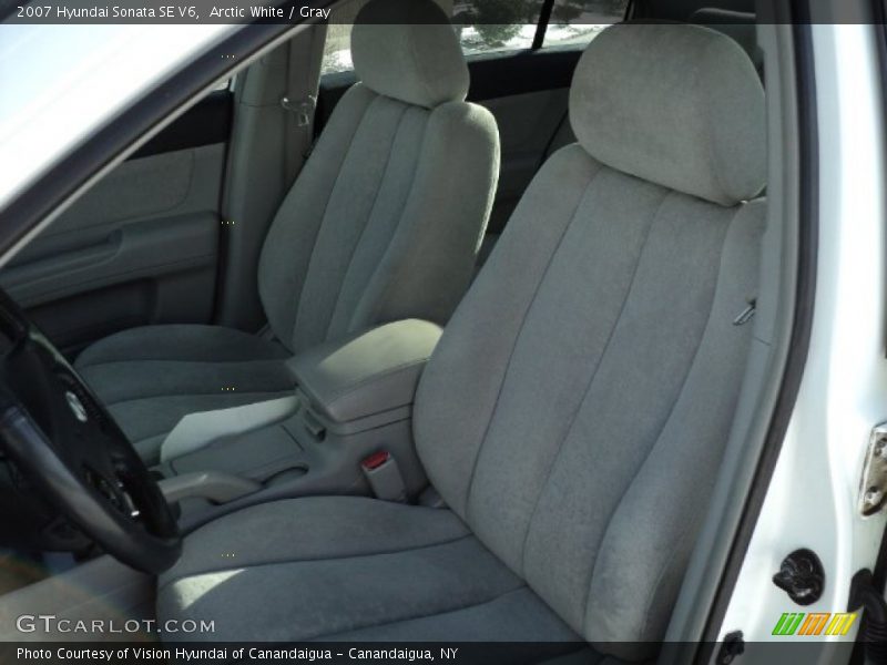 Arctic White / Gray 2007 Hyundai Sonata SE V6
