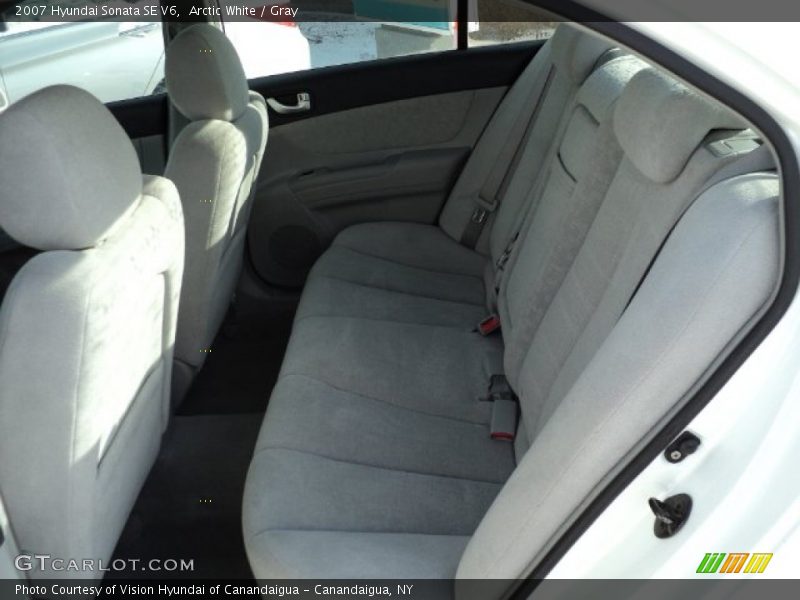 Arctic White / Gray 2007 Hyundai Sonata SE V6