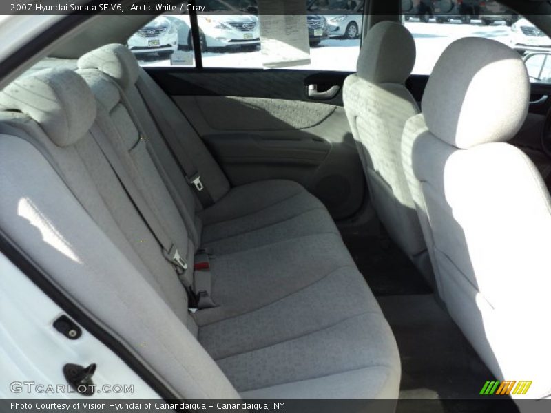 Arctic White / Gray 2007 Hyundai Sonata SE V6
