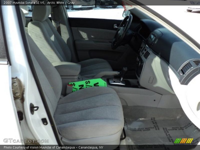 Arctic White / Gray 2007 Hyundai Sonata SE V6