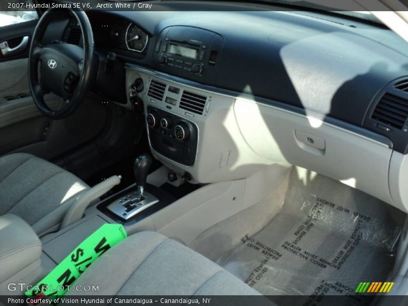 Arctic White / Gray 2007 Hyundai Sonata SE V6