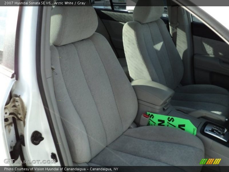 Arctic White / Gray 2007 Hyundai Sonata SE V6