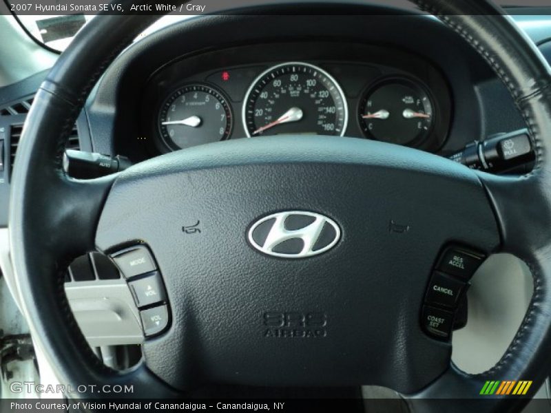 Arctic White / Gray 2007 Hyundai Sonata SE V6