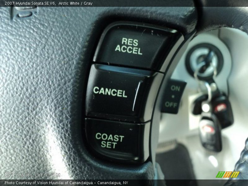 Arctic White / Gray 2007 Hyundai Sonata SE V6