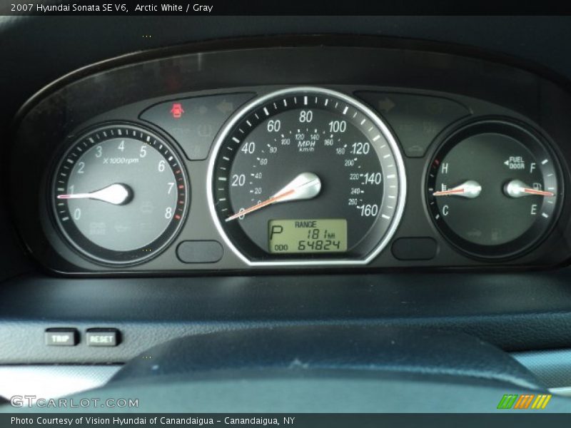 Arctic White / Gray 2007 Hyundai Sonata SE V6