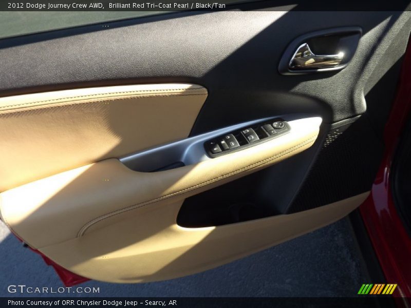 Brilliant Red Tri-Coat Pearl / Black/Tan 2012 Dodge Journey Crew AWD