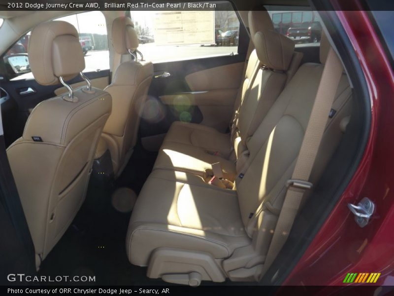 Brilliant Red Tri-Coat Pearl / Black/Tan 2012 Dodge Journey Crew AWD