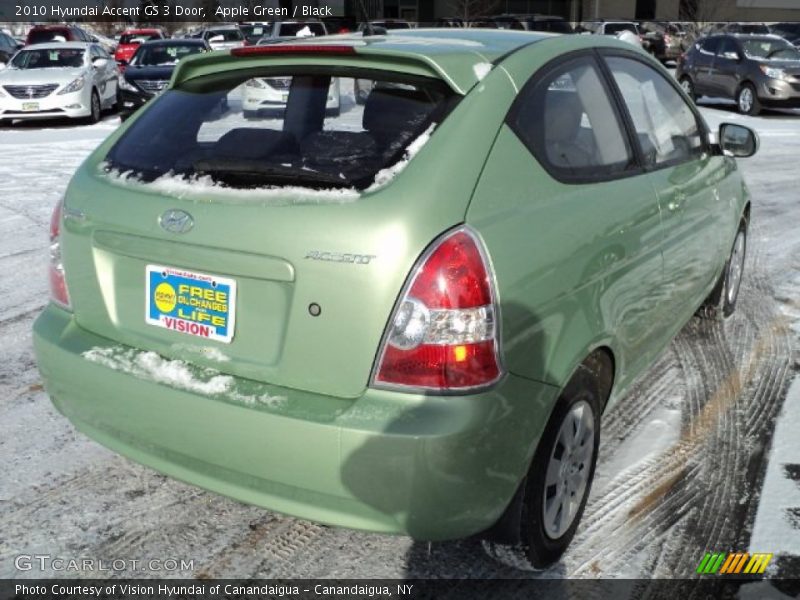 Apple Green / Black 2010 Hyundai Accent GS 3 Door
