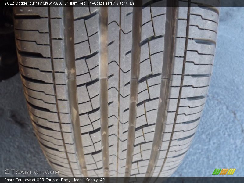 Brilliant Red Tri-Coat Pearl / Black/Tan 2012 Dodge Journey Crew AWD