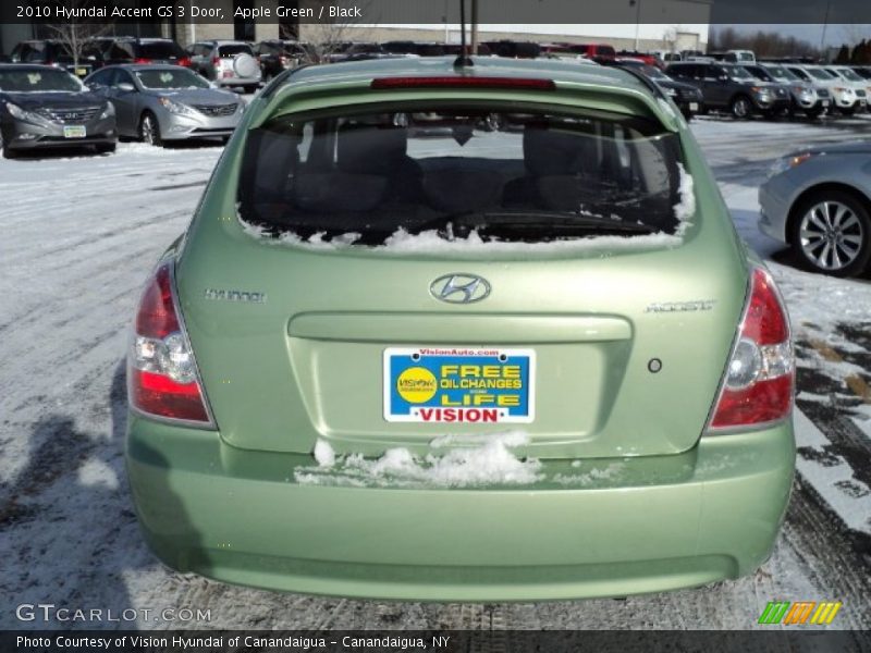 Apple Green / Black 2010 Hyundai Accent GS 3 Door