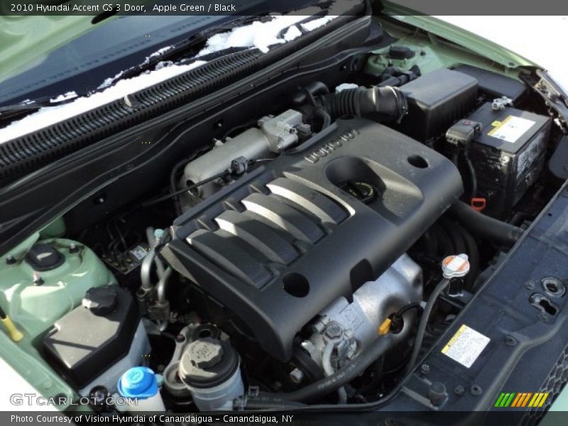 Apple Green / Black 2010 Hyundai Accent GS 3 Door